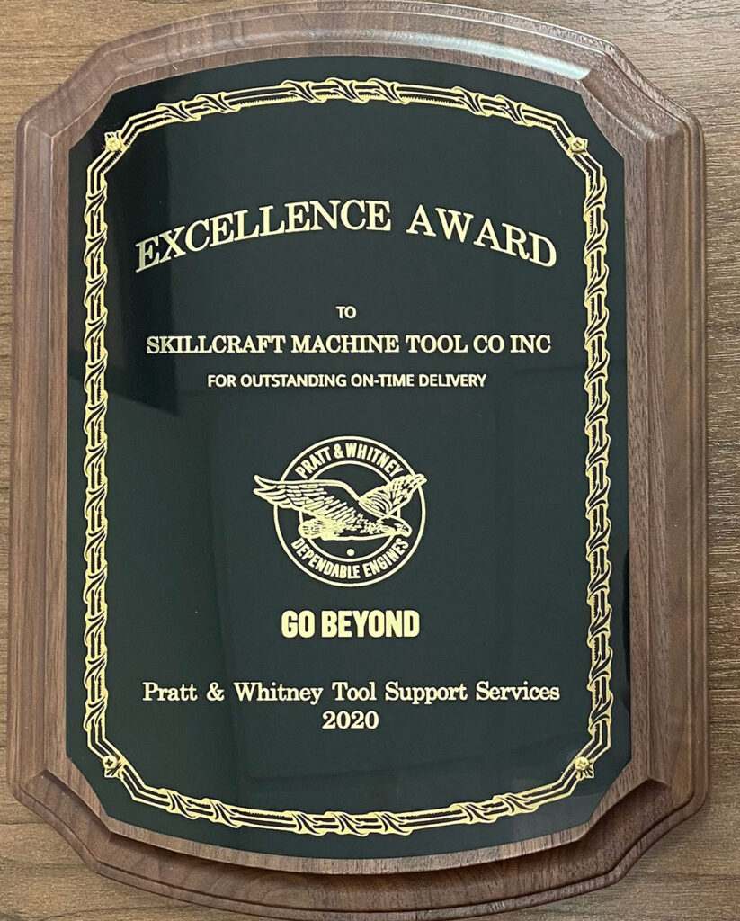 Pratt & Whitney Tools Support Services 2020 Award
